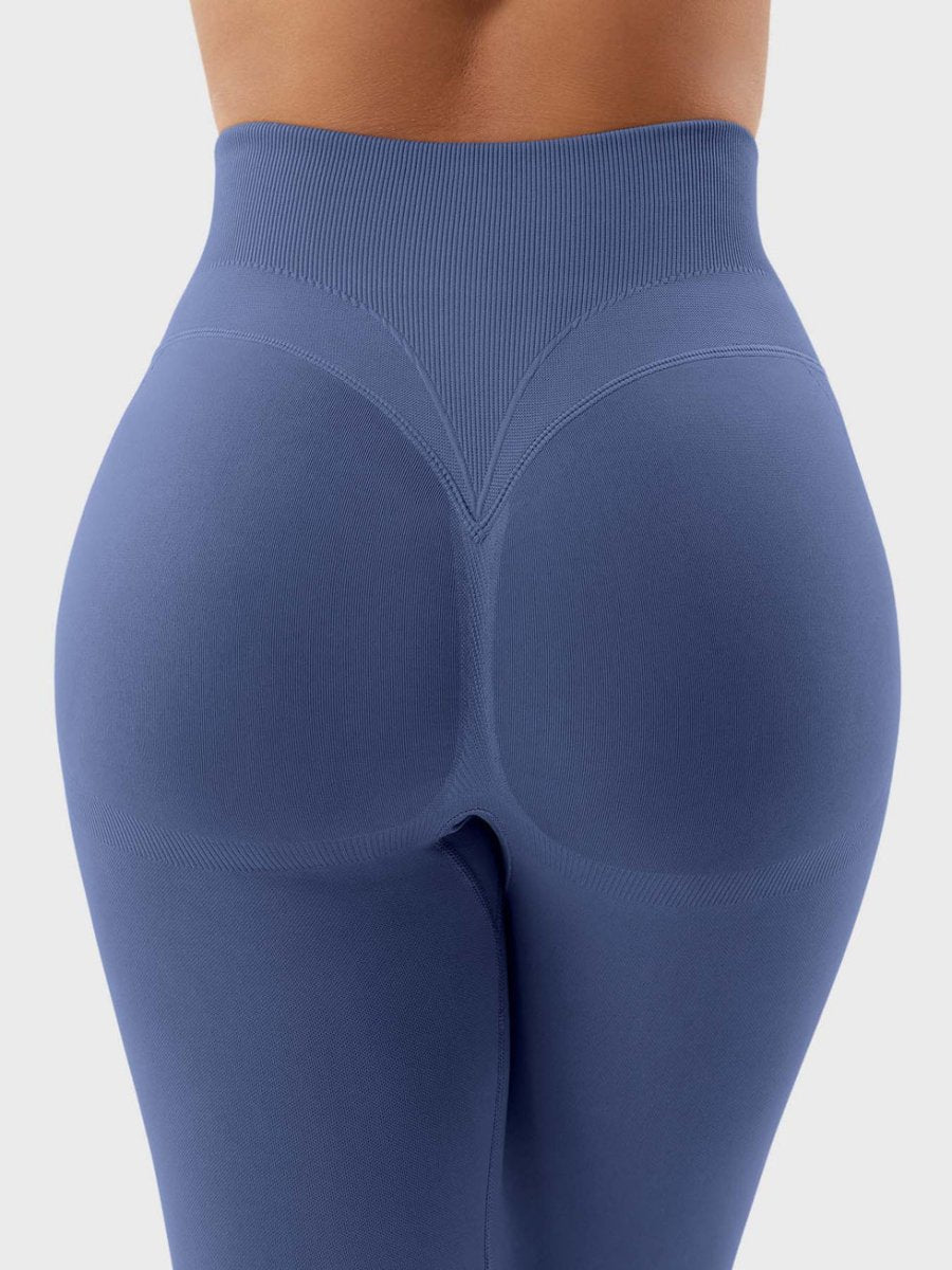SilkFit® Seamless Sculpt Leggings – Schieferblau (23,6") - LEVEFIT