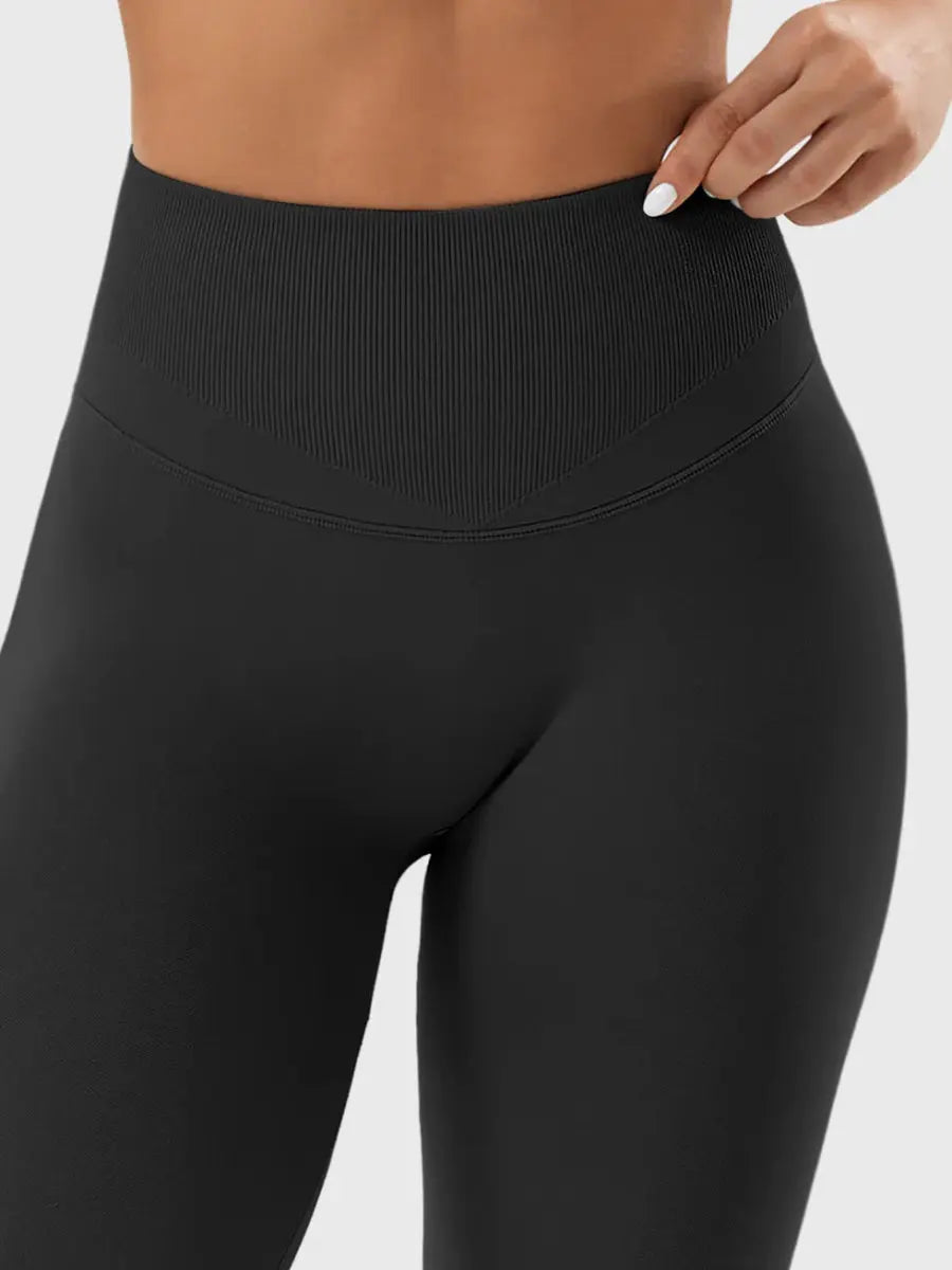 Leggings sculptants sans coutures SilkFit® – Noir (59,9 cm) - LEVEFIT