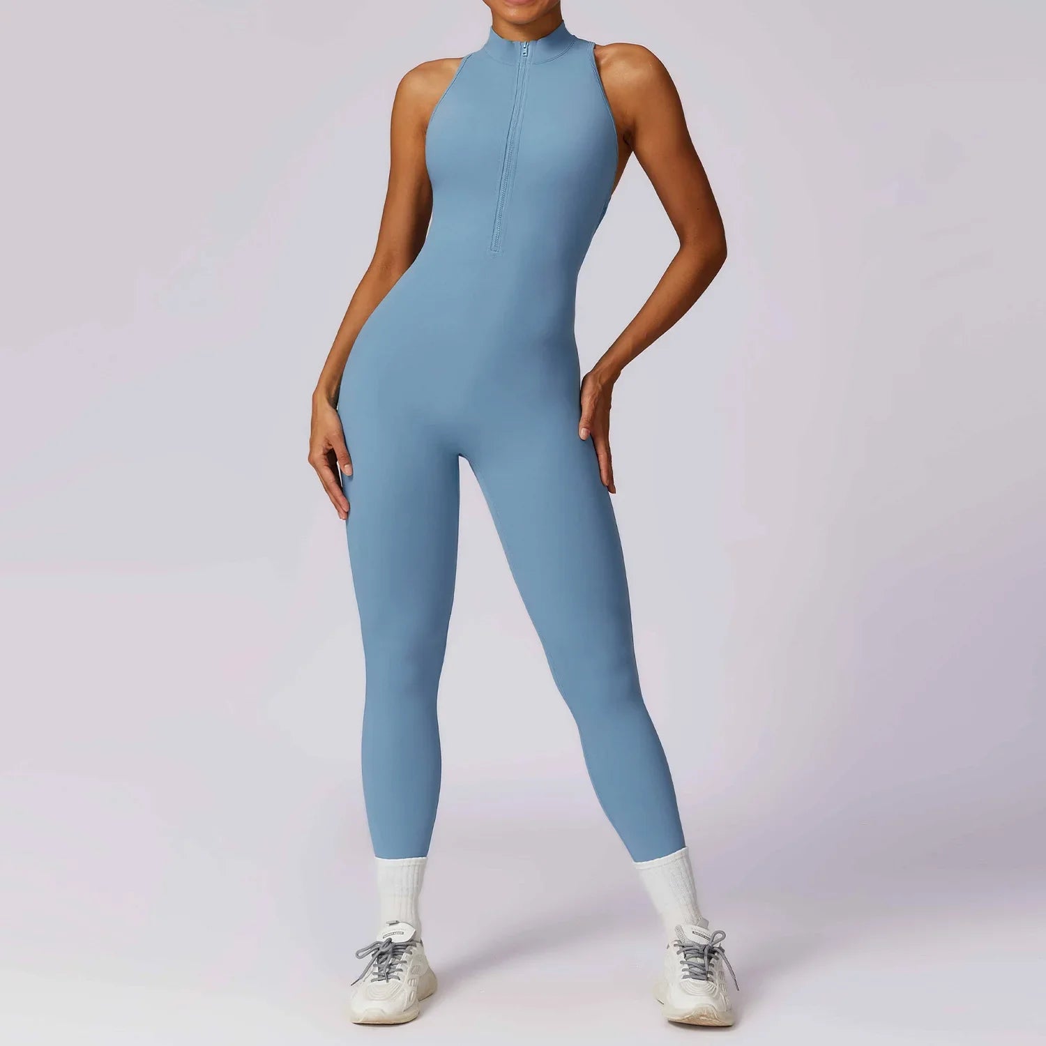 V - Back Sculpt™ — Rückenfreier Damen Sport - Einteiler - LeveFit
