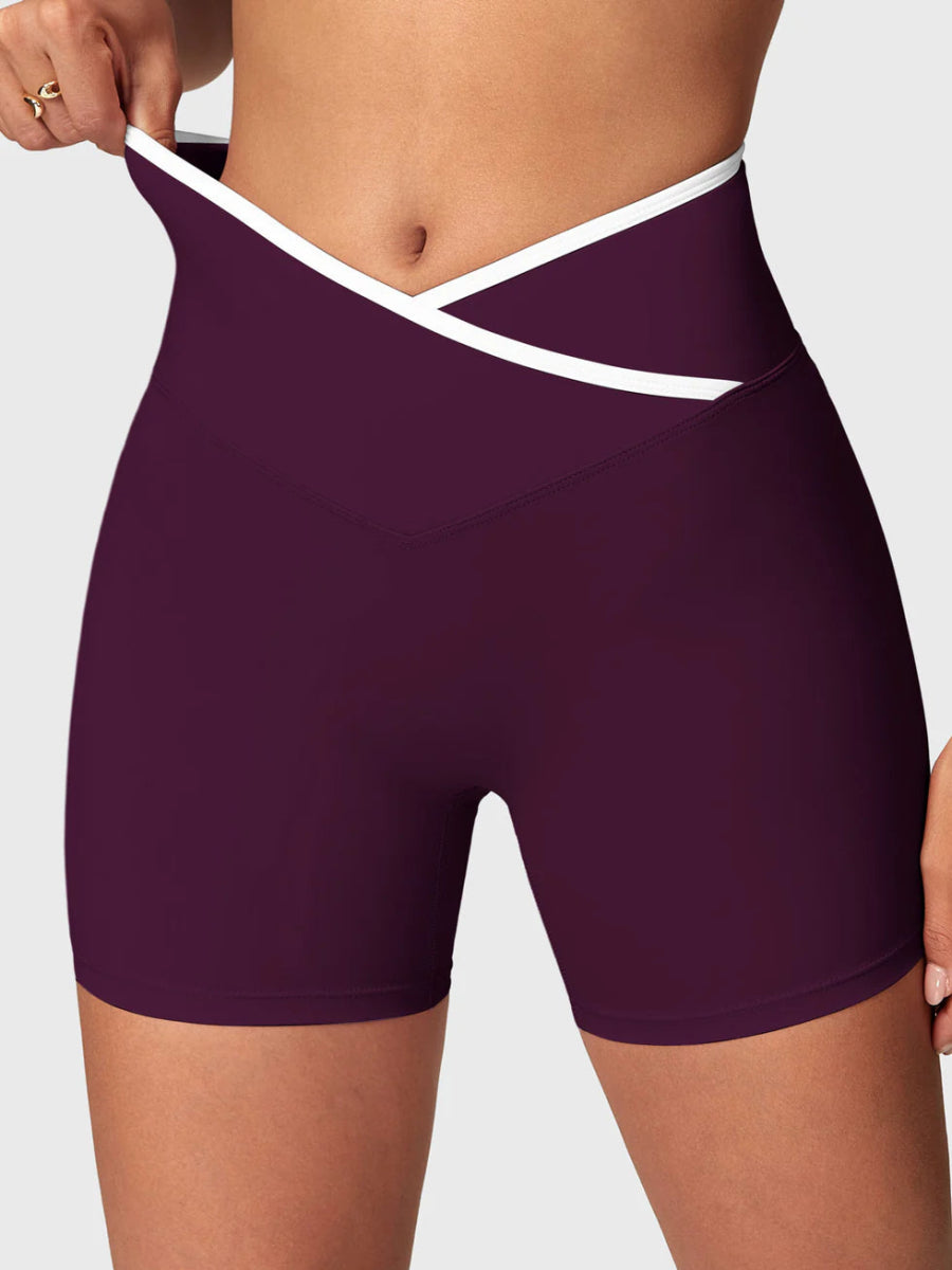 AUREVA™ Motion Shorts Set – Aubergine - LEVEFIT
