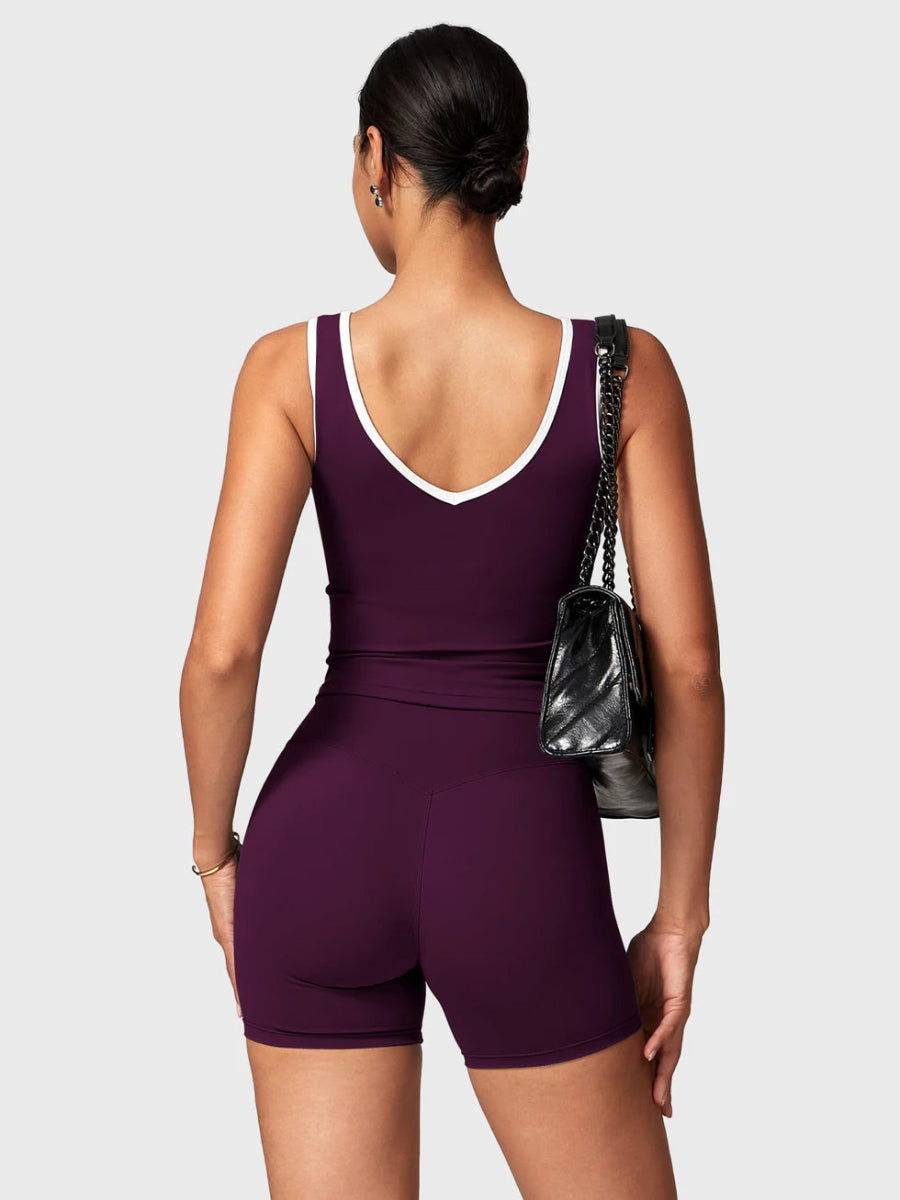 AUREVA™ Motion Shorts Set – Aubergine - LEVEFIT