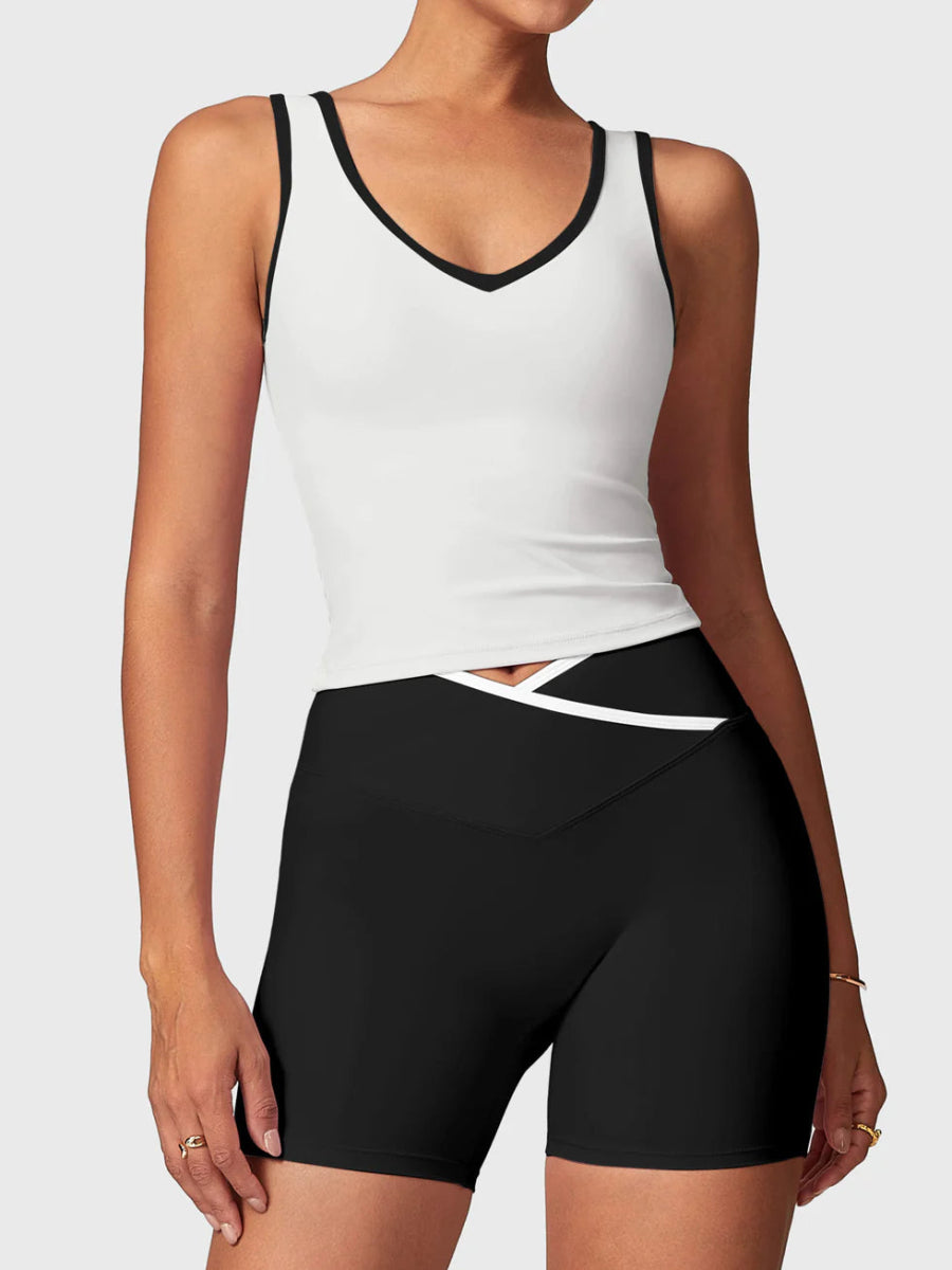 AUREVA™ Motion Shorts Set – Weiß & Schwarz - LEVEFIT