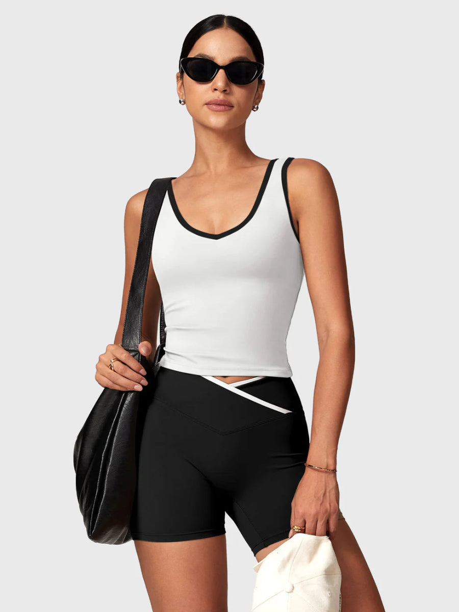 AUREVA™ Motion Shorts Set – Weiß & Schwarz - LEVEFIT