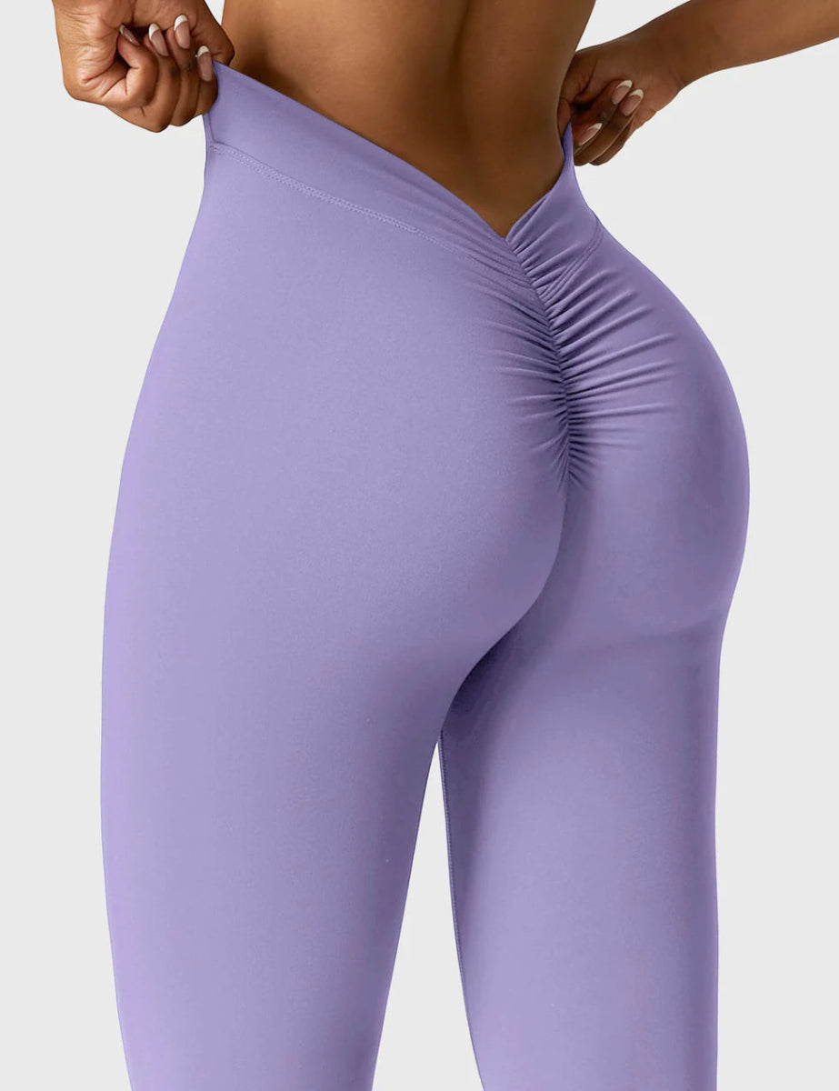 Curve® V - Back Flare Leggings – Flieder (31,5") - LEVEFIT