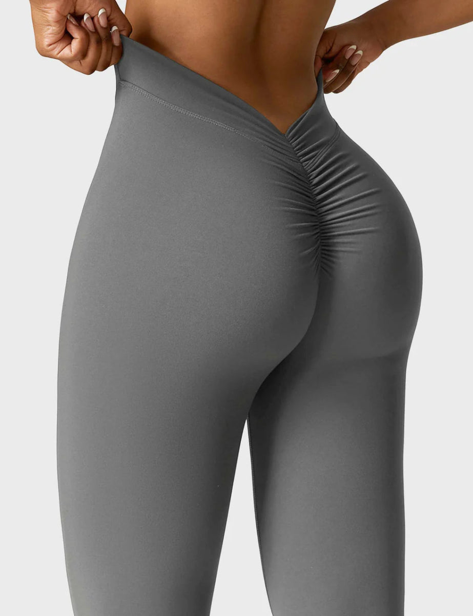 Curve® V - Back Flare Leggings – Graphitgrau (31,5") - LEVEFIT