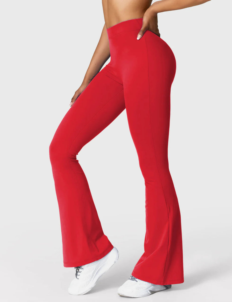 Curve® V - Back Flare Leggings – Rot (31,5") - LEVEFIT