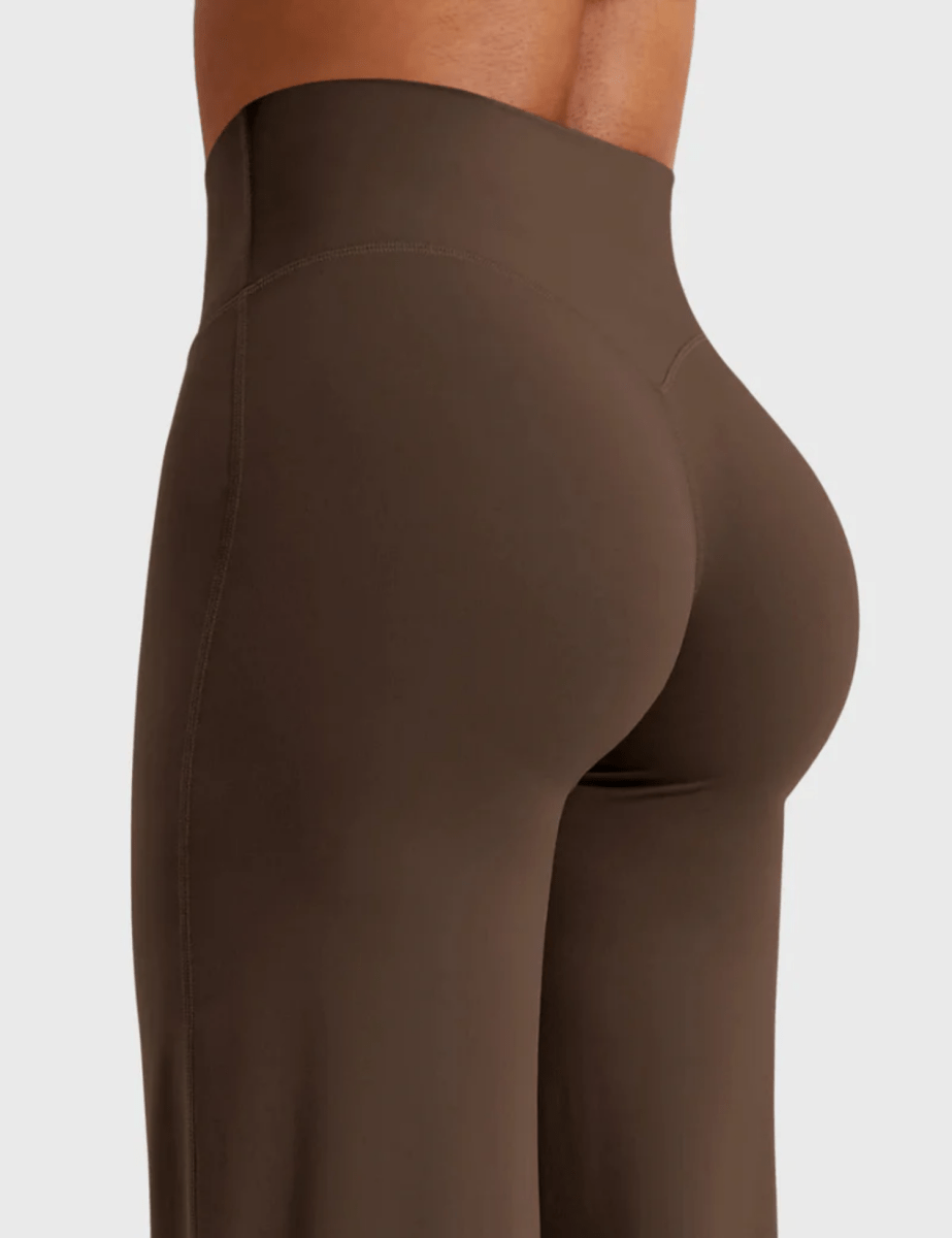 Ease® Straight Leg Leggings – Chocolate Brown (33") - LEVEFIT