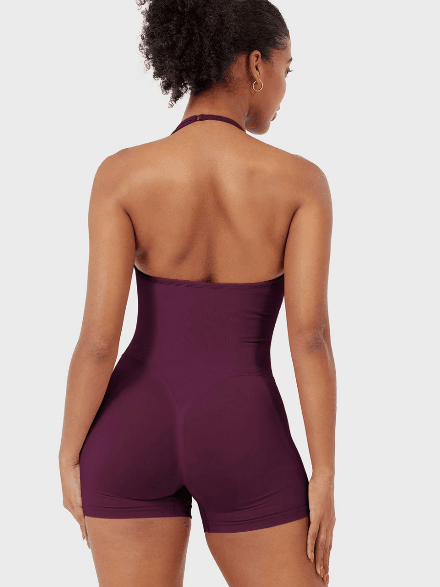 ELYSA™ Seamless Open Back Romper - LEVEFIT