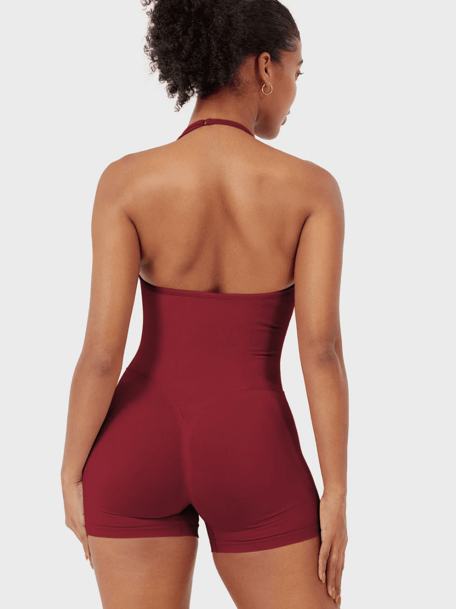 ELYSA™ Seamless Open Back Romper - LEVEFIT
