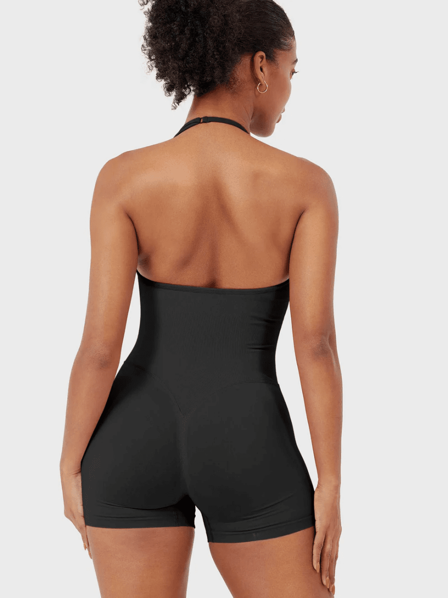 ELYSA™ Seamless Open Back Romper - LEVEFIT