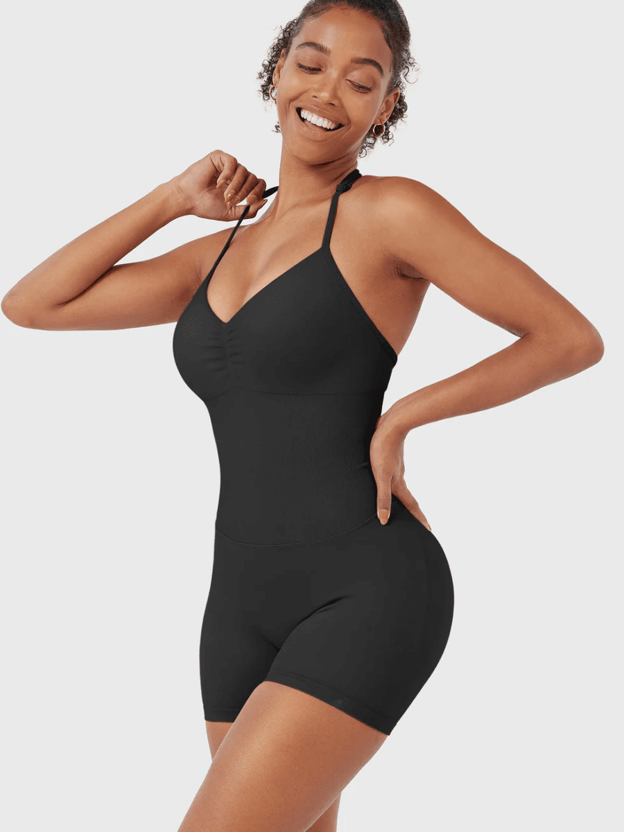 ELYSA™ Seamless Open Back Romper - LEVEFIT