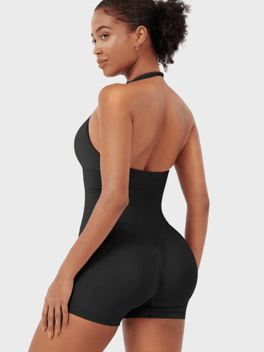 ELYSA™ Seamless Open Back Romper - LEVEFIT