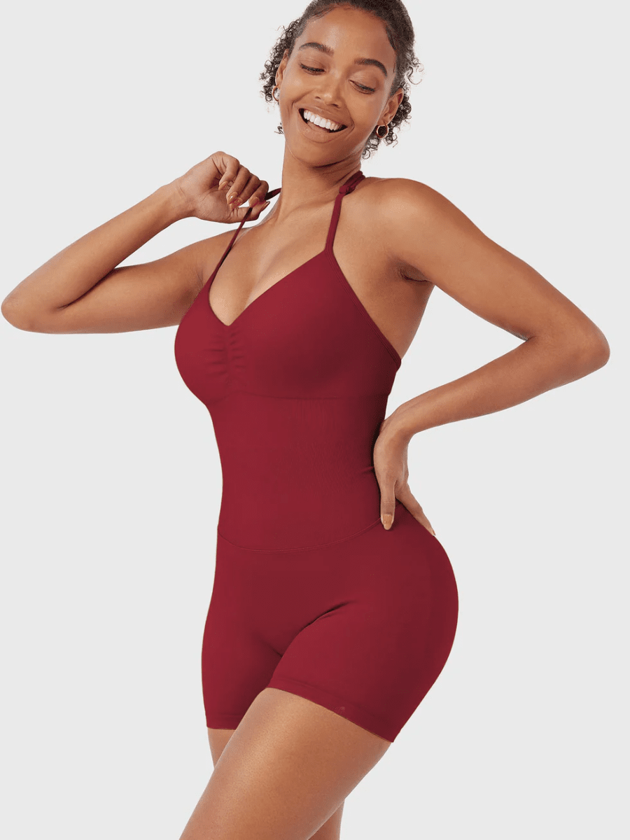 ELYSA™ Seamless Open Back Romper - LEVEFIT