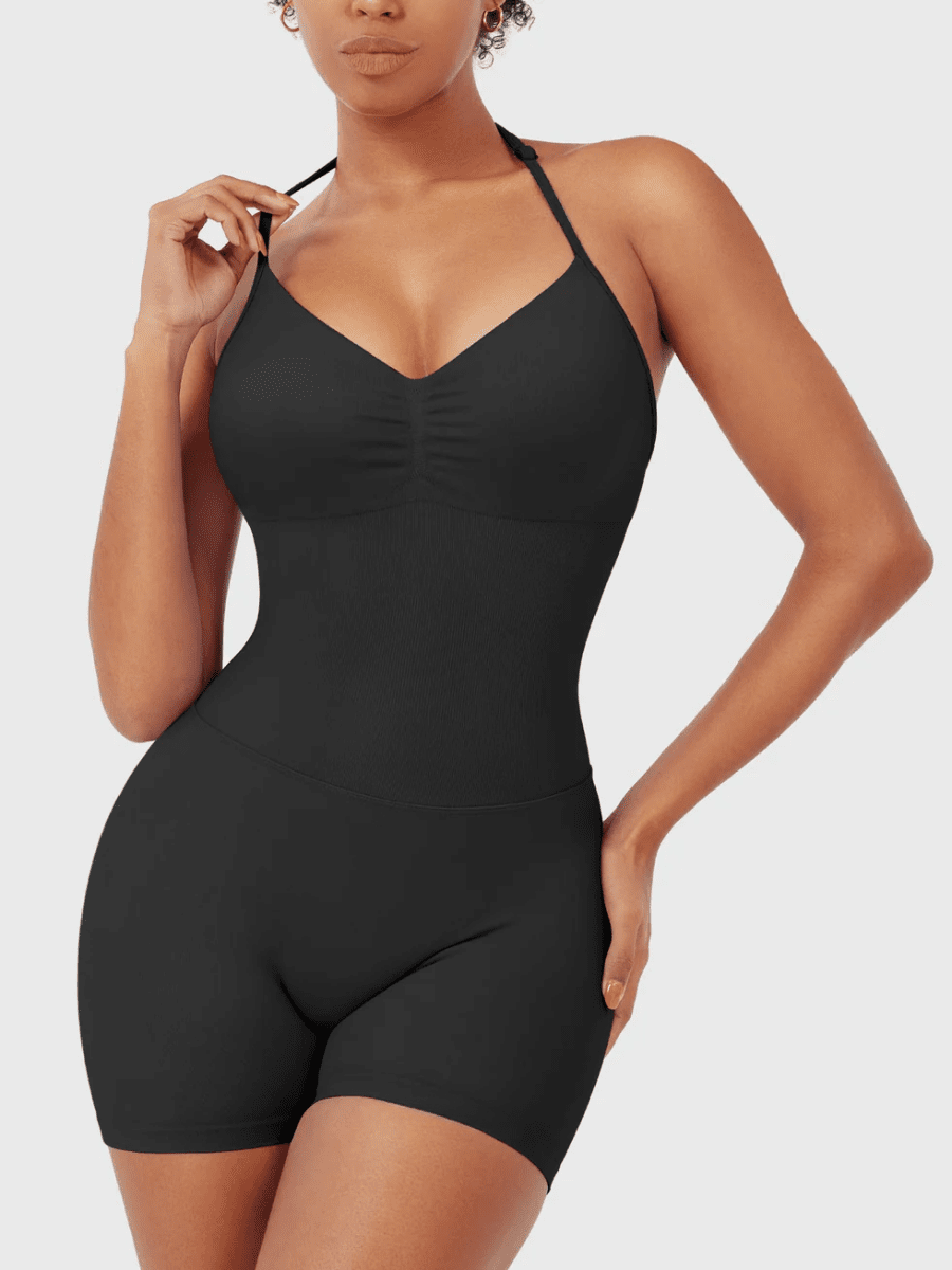 ELYSA™ Seamless Open Back Romper - LEVEFIT
