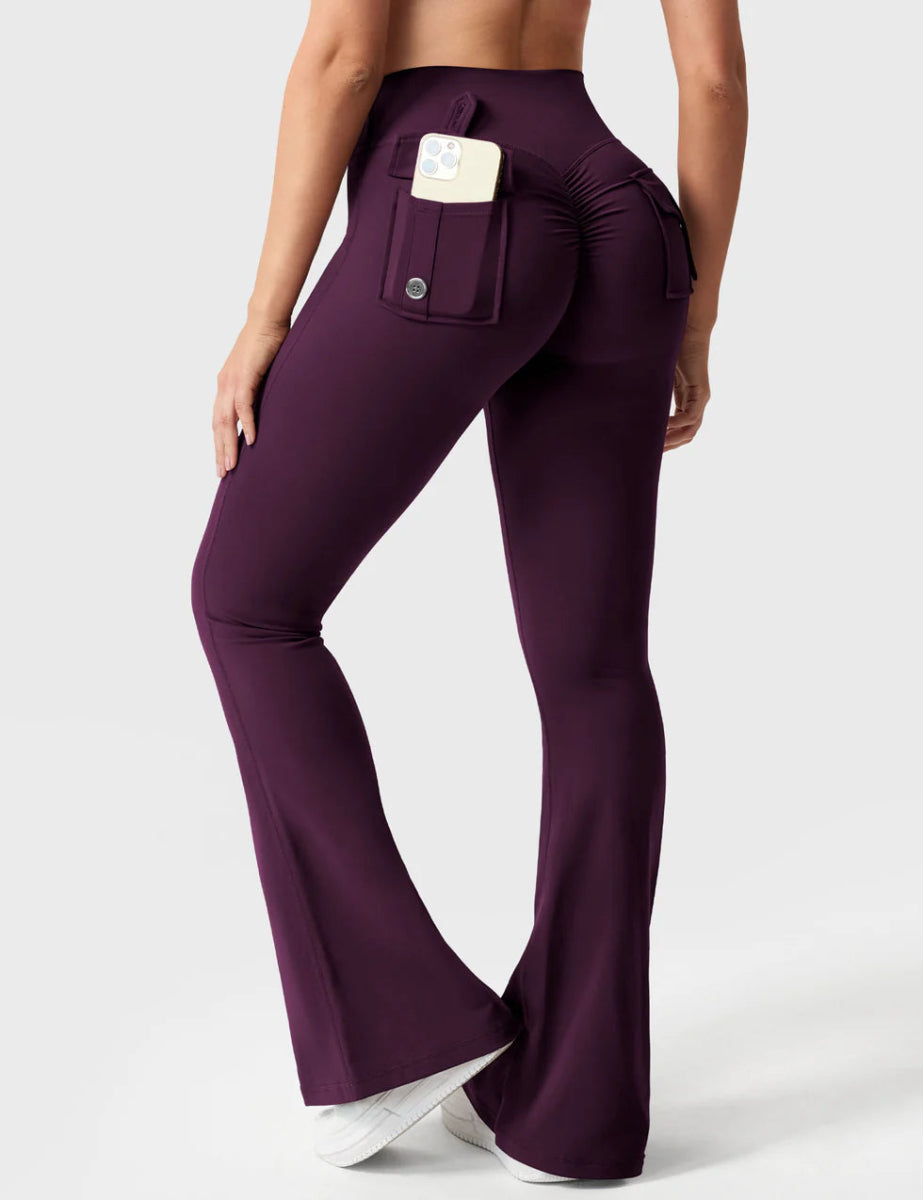 Flow® Flare Leggings – Aubergine - LEVEFIT