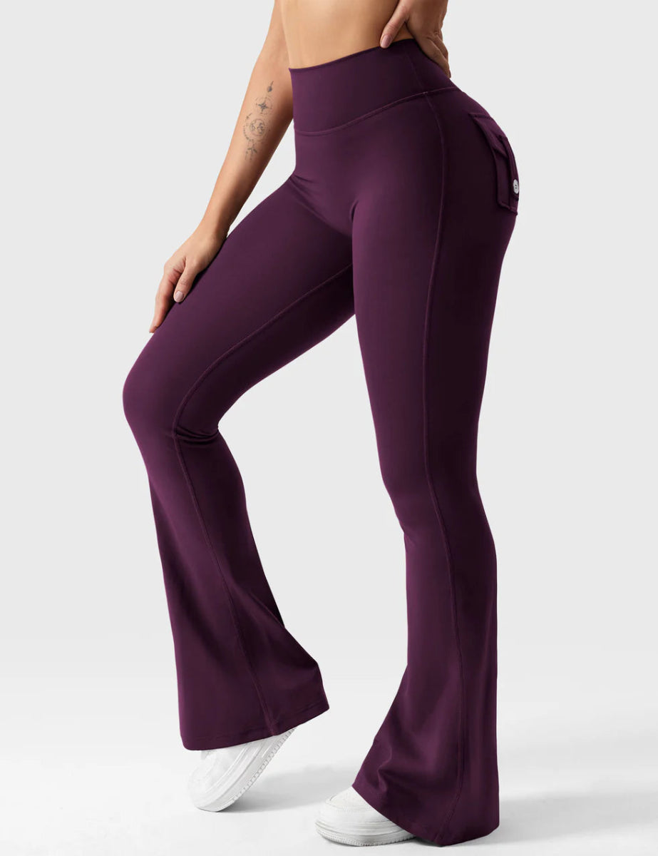 Flow® Flare Leggings – Aubergine - LEVEFIT
