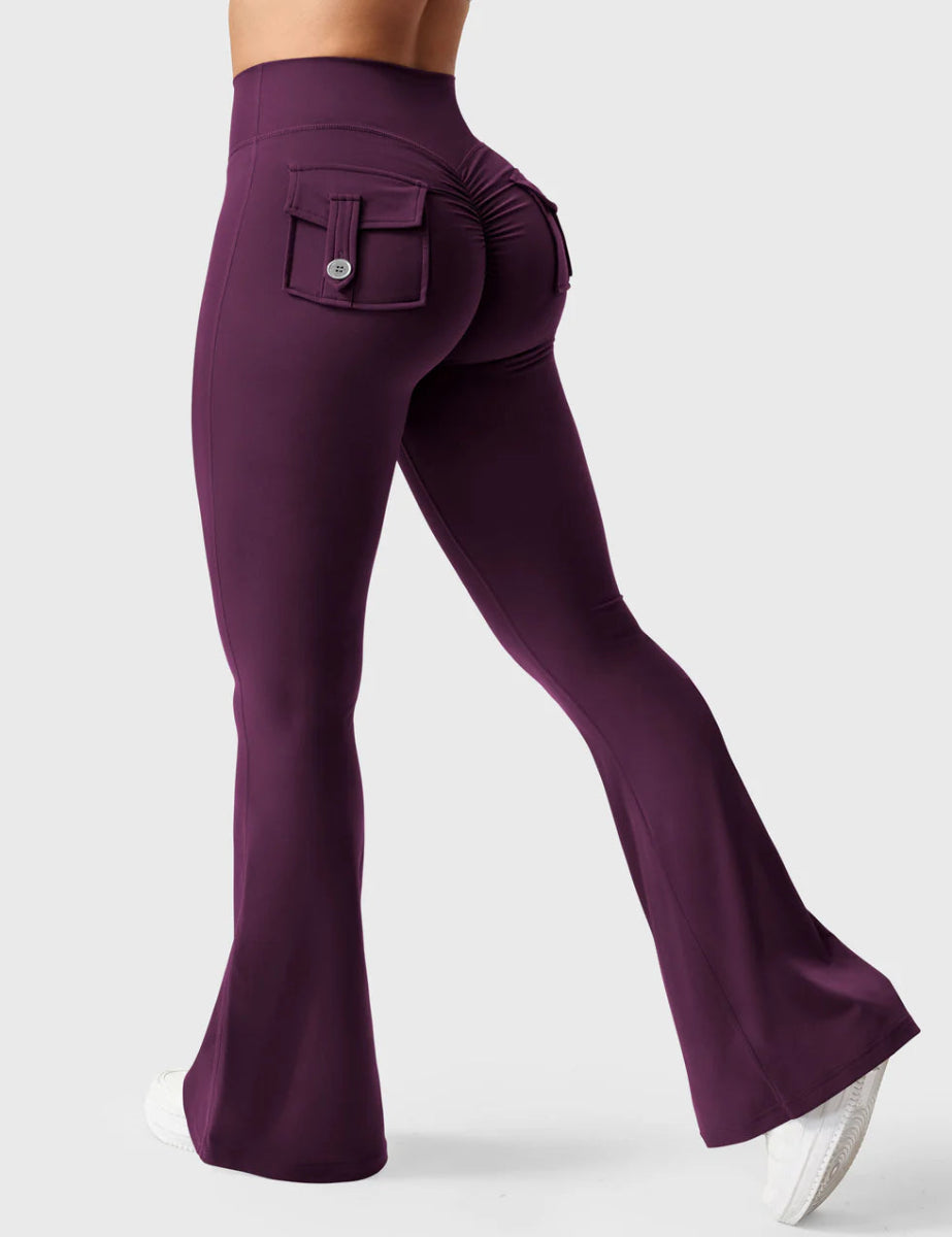 Flow® Flare Leggings – Aubergine - LEVEFIT