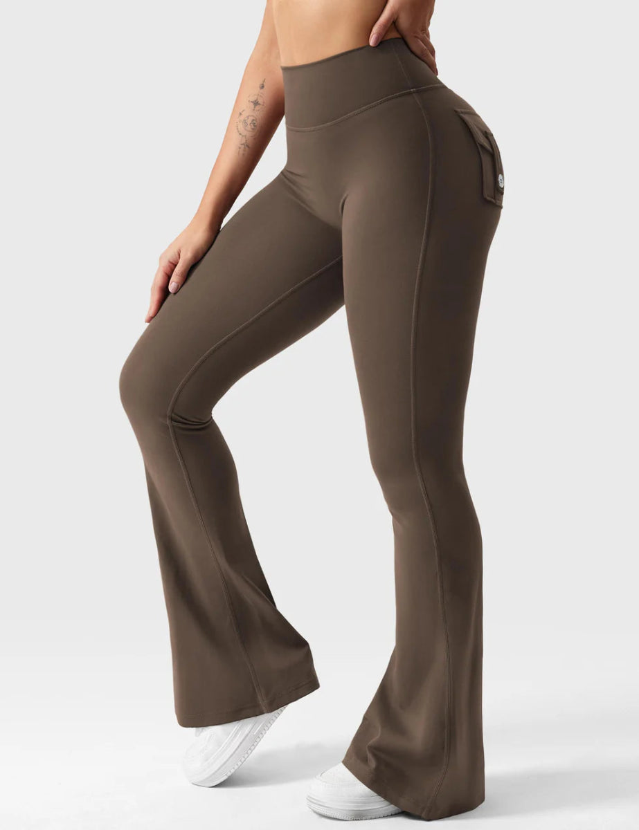 Flow® Flare Leggings – Coffee - LEVEFIT
