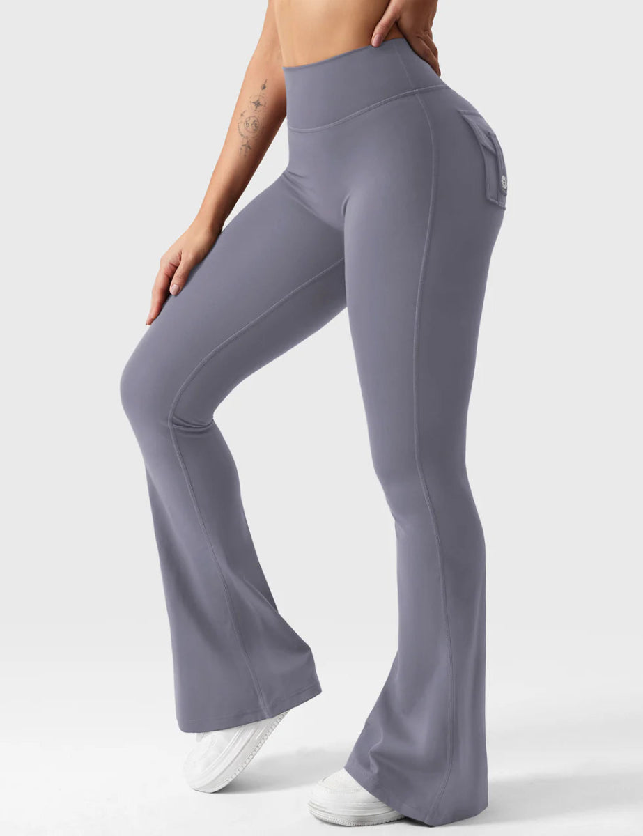 Flow® Flare Leggings – Graphite - LEVEFIT