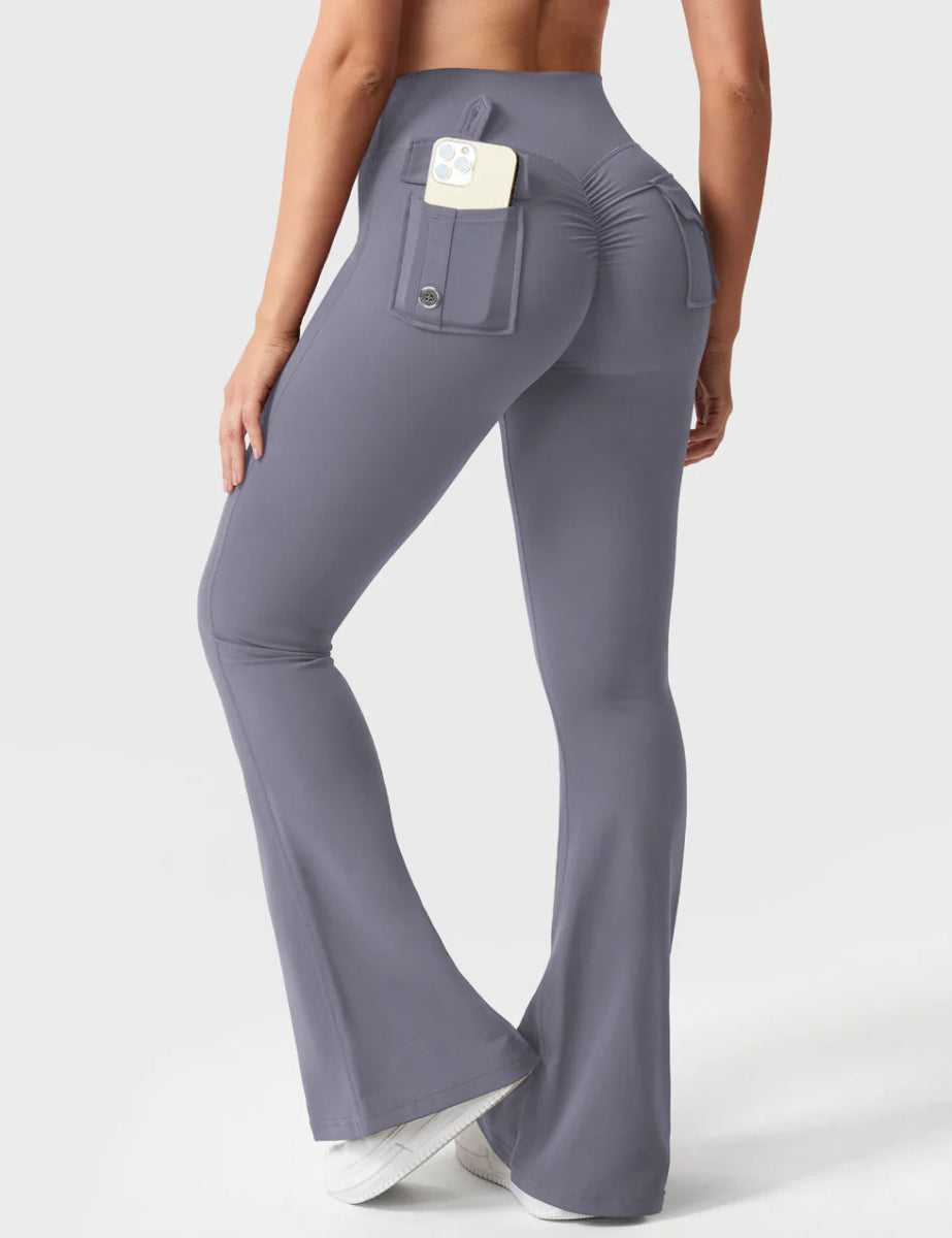 Flow® Flare Leggings – Graphite - LEVEFIT
