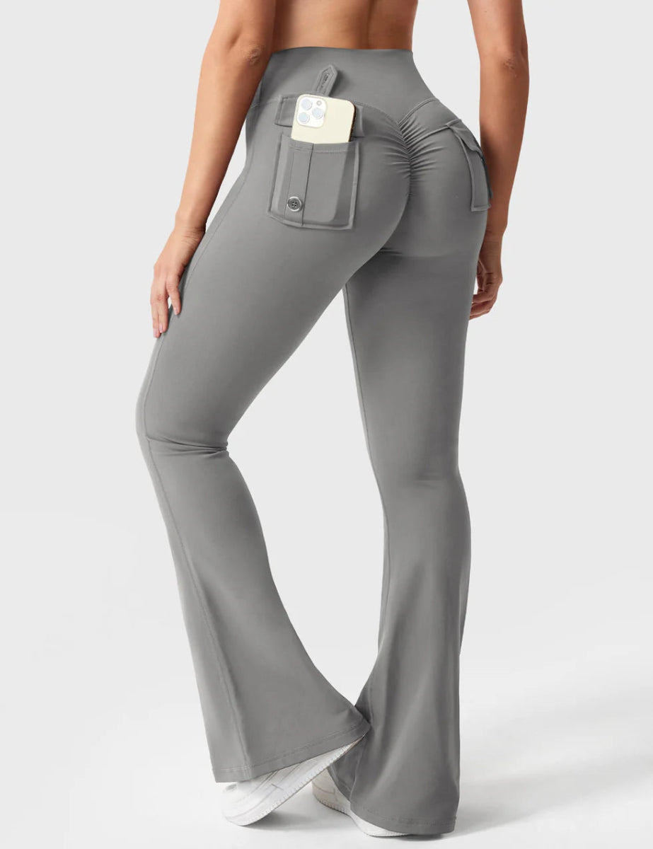 Flow® Flare Leggings – Graphite - LEVEFIT