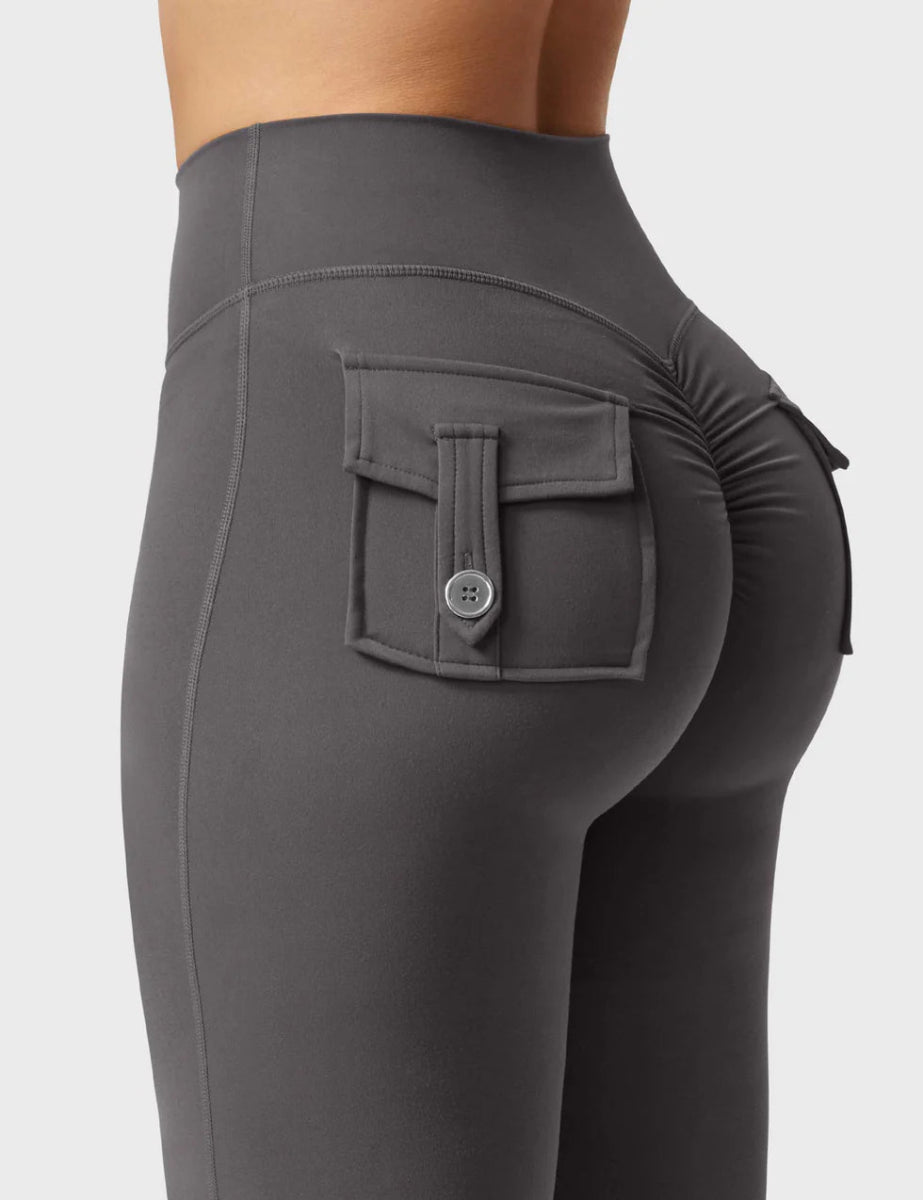 Flow® Flare Leggings – Graphite - LEVEFIT