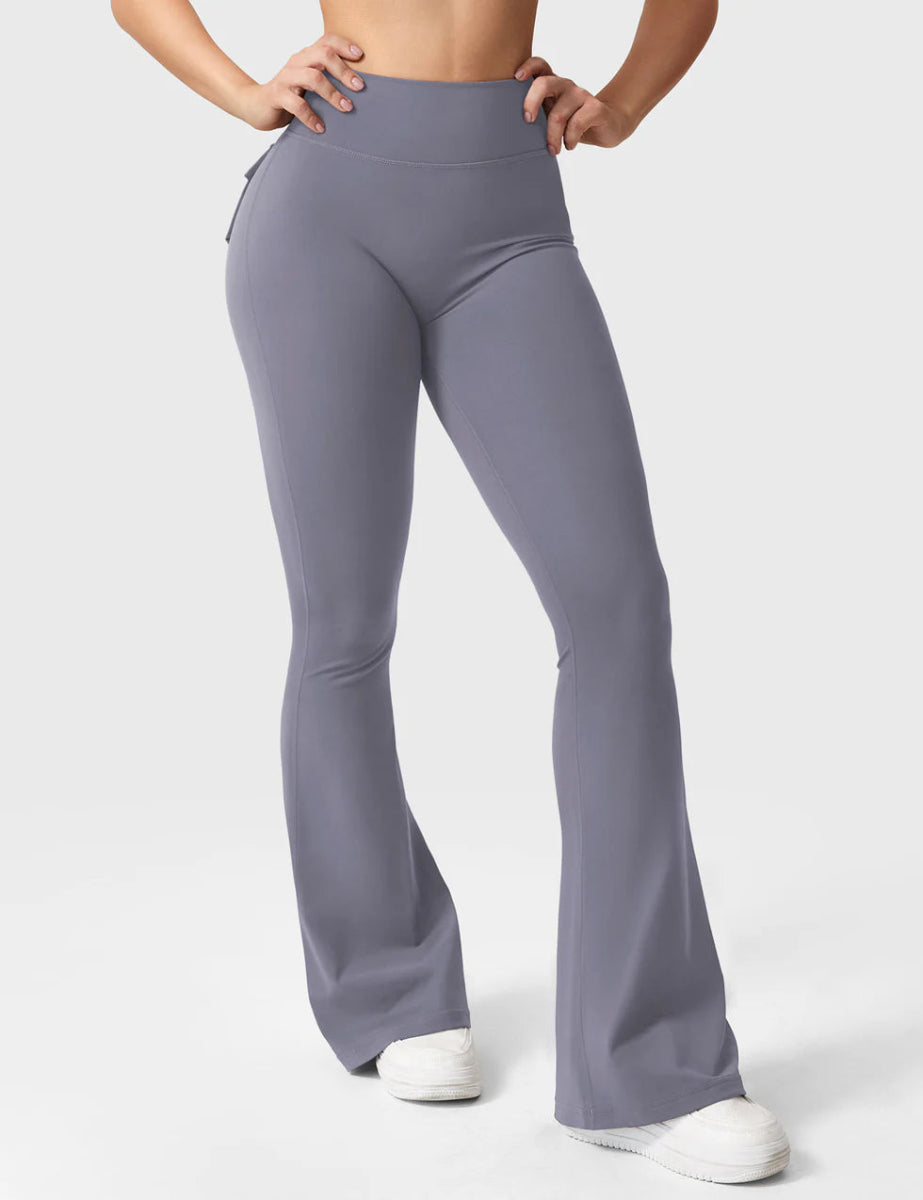 Flow® Flare Leggings – Graphite - LEVEFIT