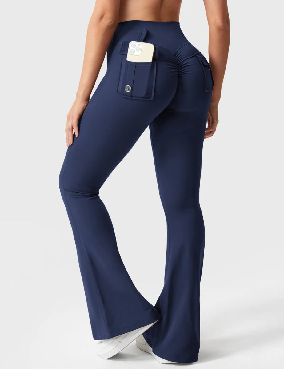 Flow® Flare Leggings – Navy - LEVEFIT