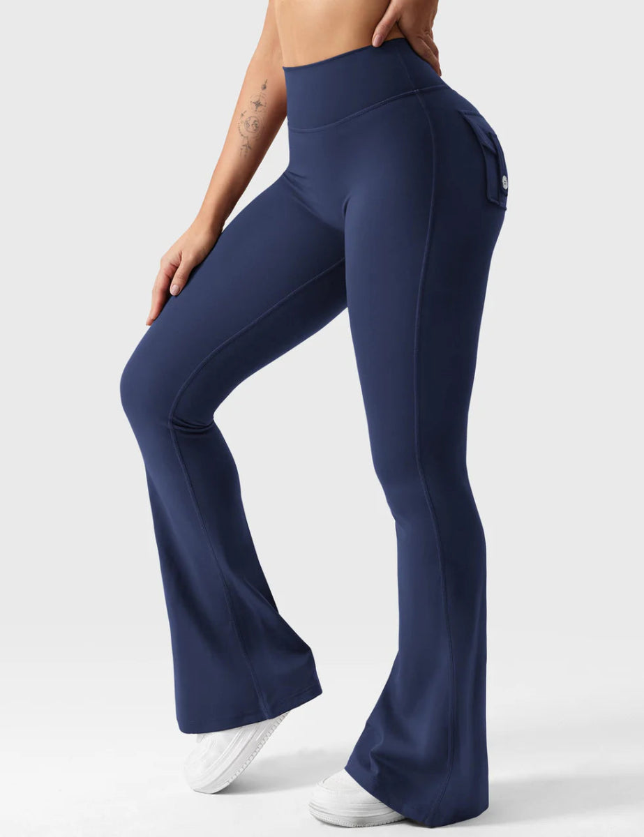 Flow® Flare Leggings – Navy - LEVEFIT