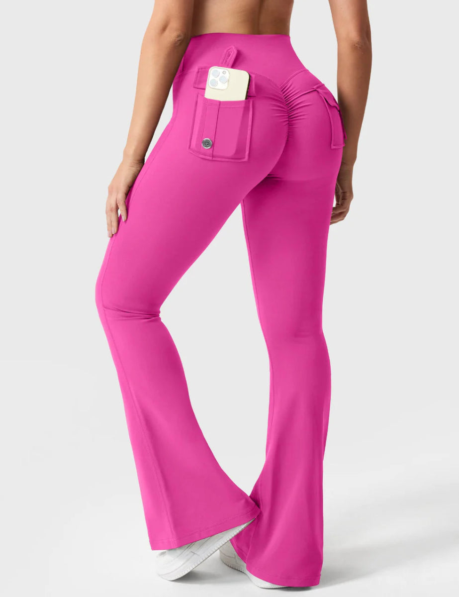 Flow® Flare Leggings – Pink - LEVEFIT