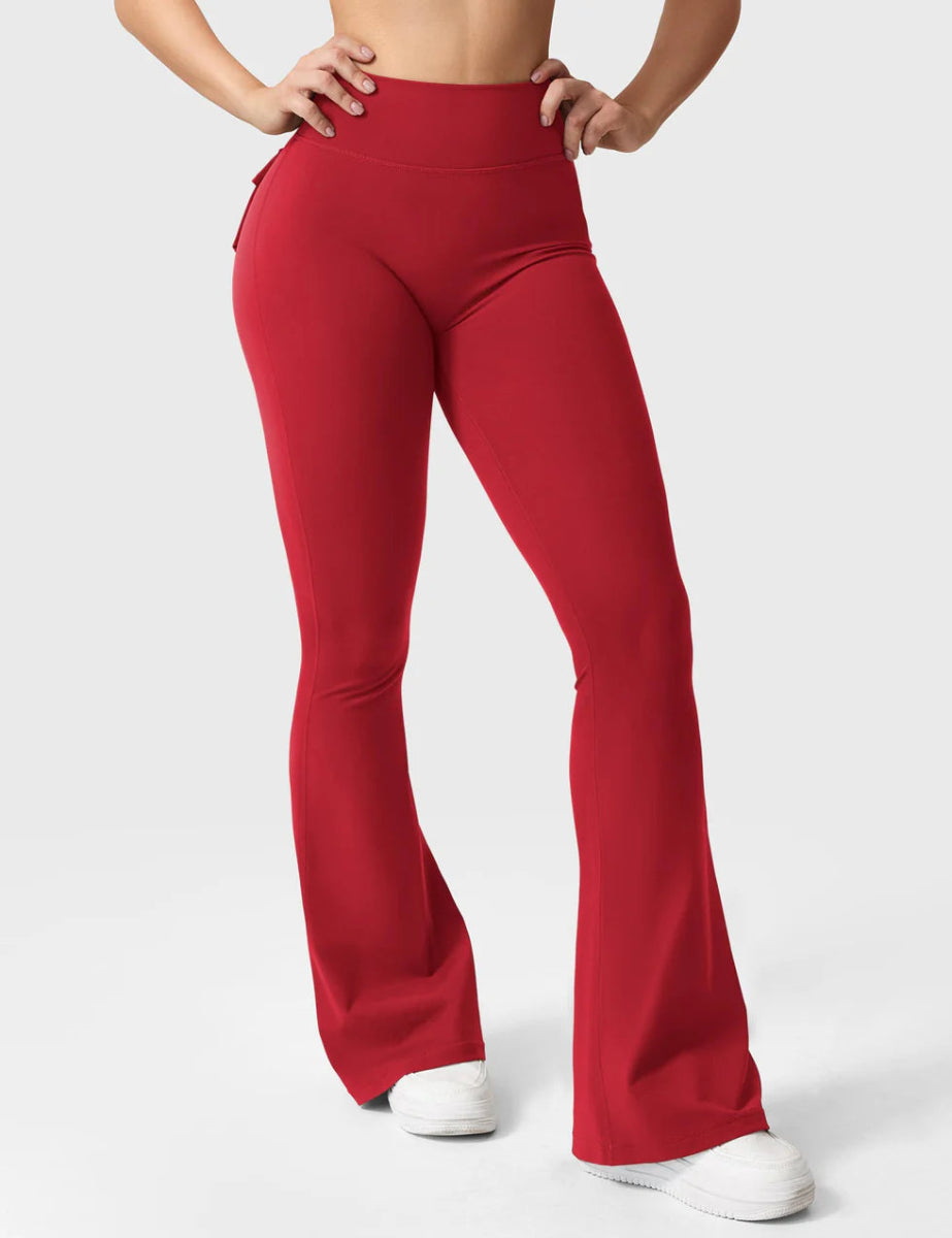 Flow® Flare Leggings – Rot - LEVEFIT