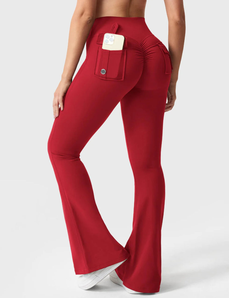 Flow® Flare Leggings – Rot - LEVEFIT