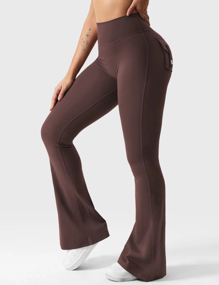 Flow® Flare Leggings – Schokobraun - LEVEFIT