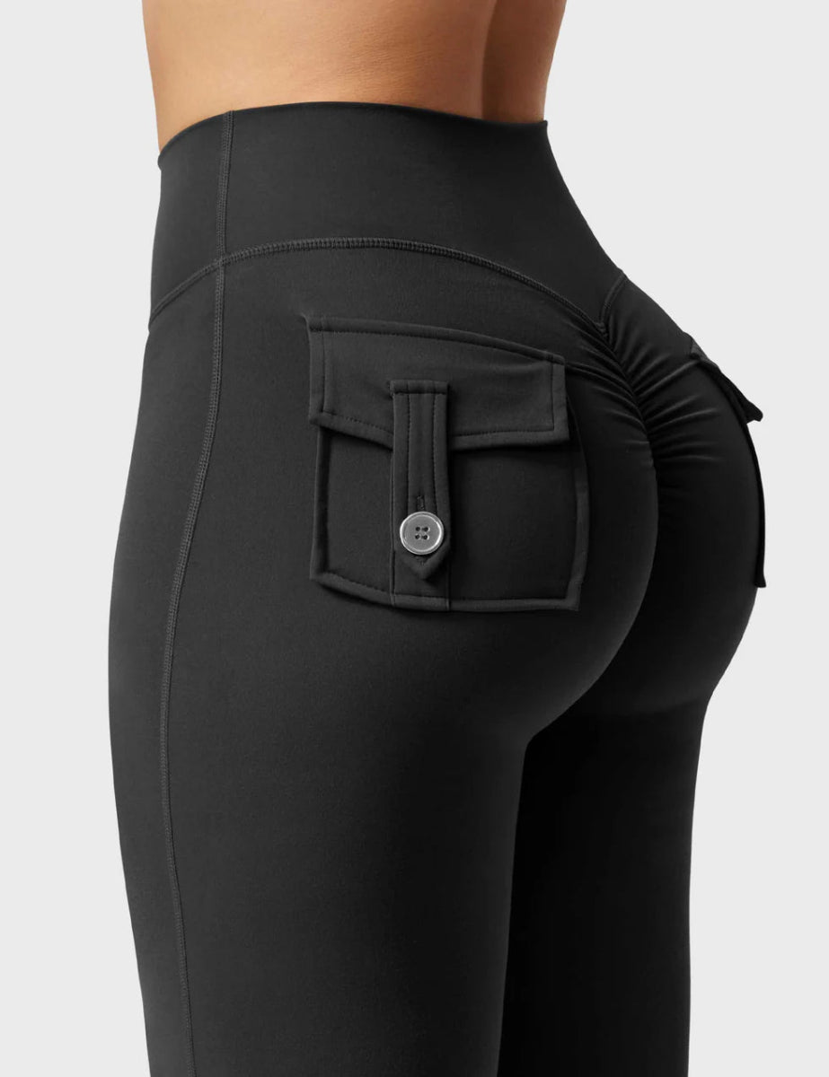 Flow® Flare Leggings – Schwarz - LEVEFIT