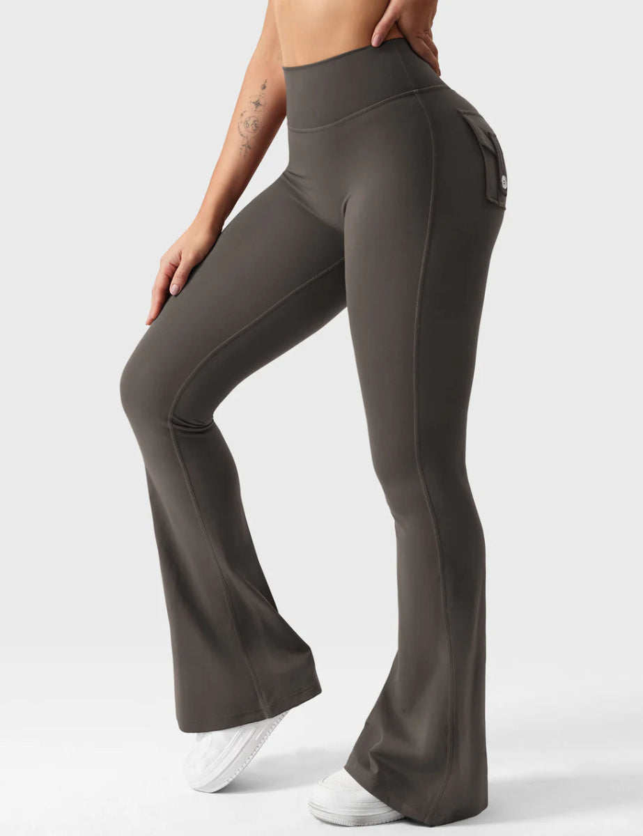 Flow® Flare Leggings – Taupe - LEVEFIT