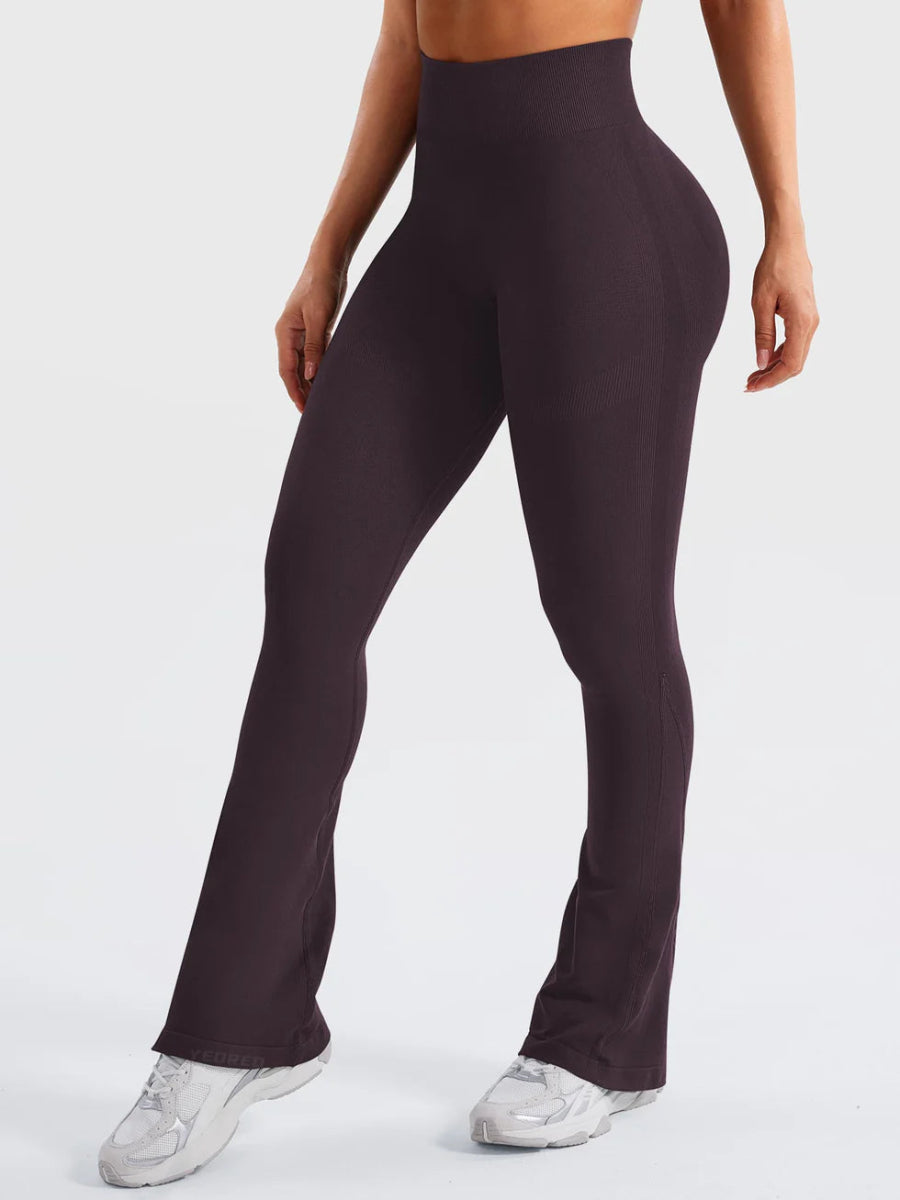 Flow® Mini Flare Leggings – Bordeauxbraun (29.5") - LEVEFIT