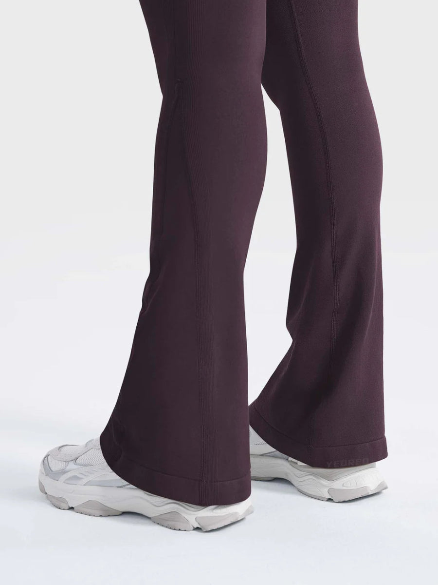 Flow® Mini Flare Leggings – Bordeauxbraun (29.5") - LEVEFIT