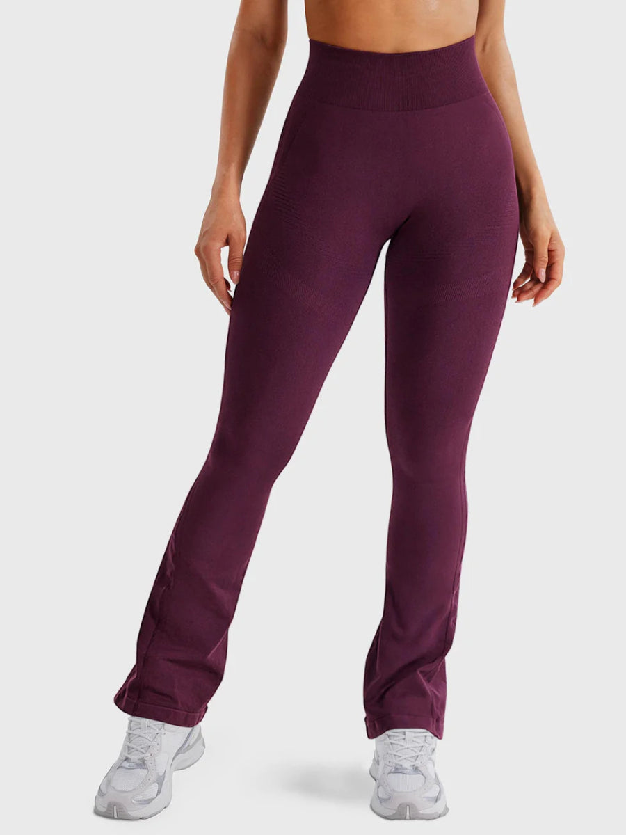 Flow® Mini Flare Leggings – Burgunder (28") - LEVEFIT