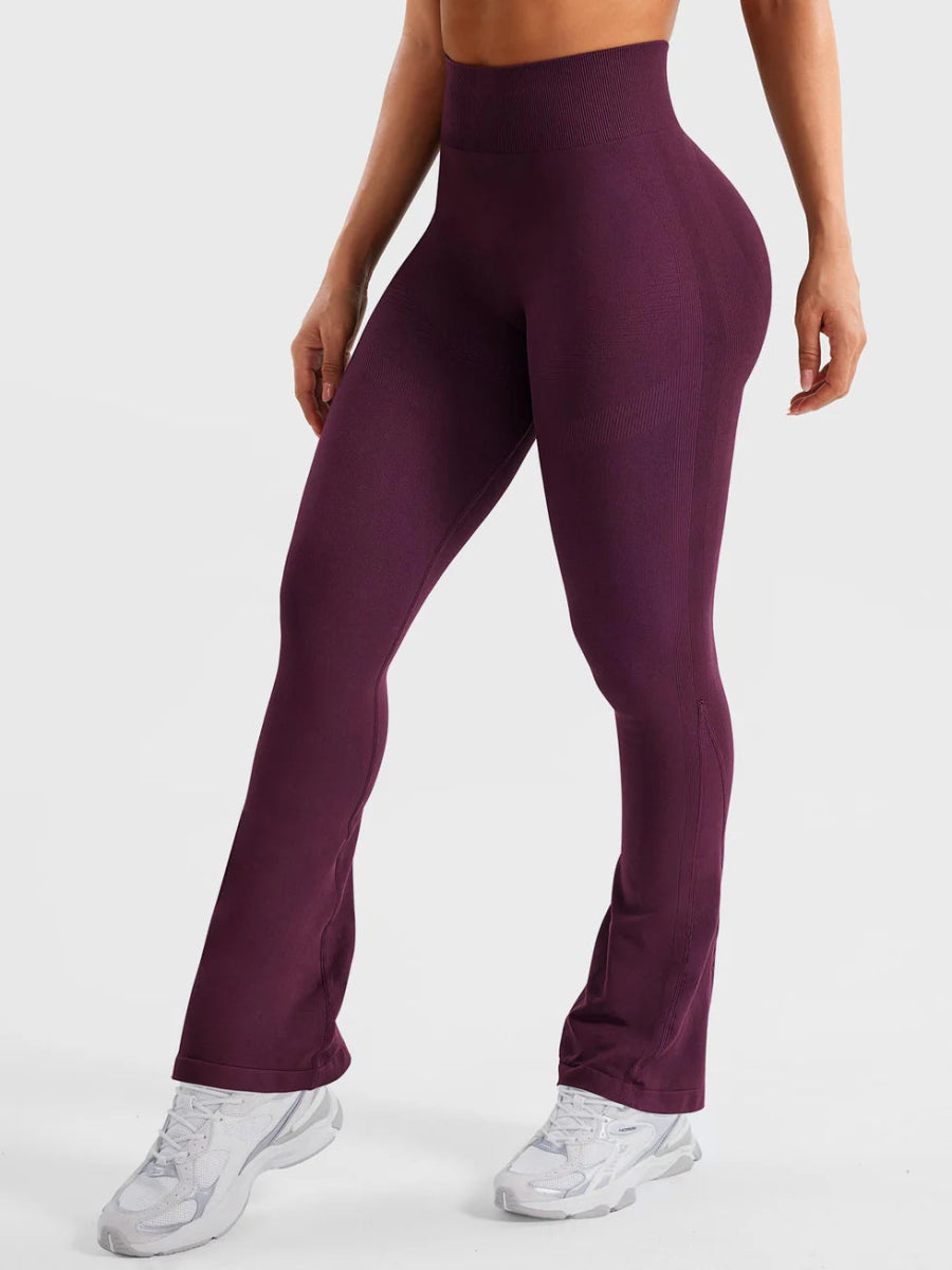 Flow® Mini Flare Leggings – Burgunder (28") - LEVEFIT