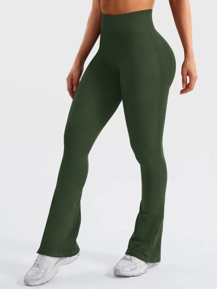 Flow® Mini Flare Leggings – Olivgrün (29.5") - LEVEFIT