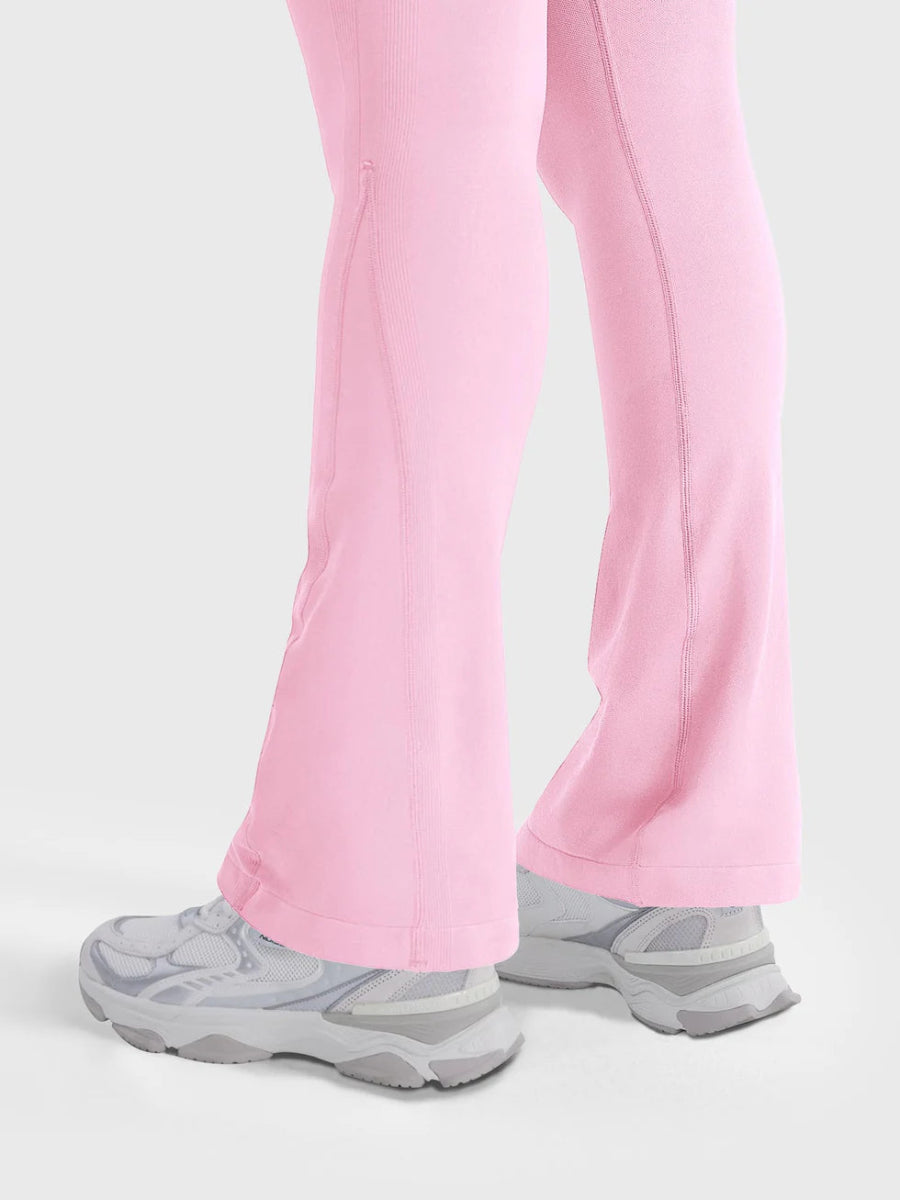 Flow® Mini Flare Leggings – Pink (28") - LEVEFIT
