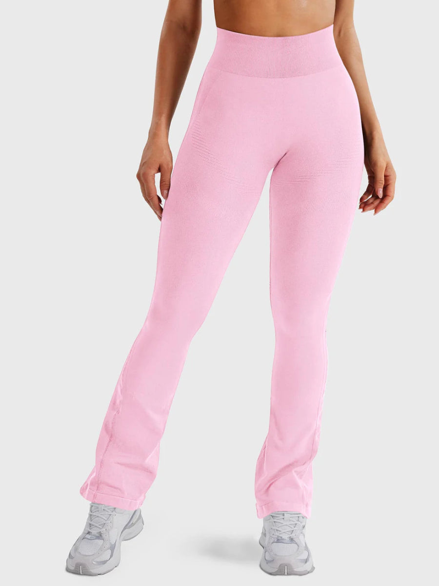 Flow® Mini Flare Leggings – Pink (28") - LEVEFIT