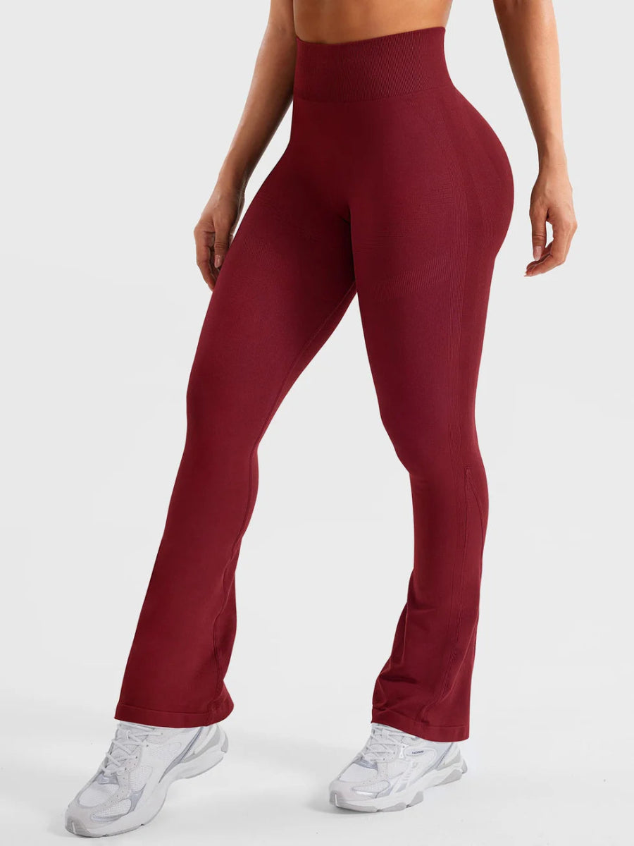 Flow® Mini Flare Leggings – Rubinrot (28") - LEVEFIT