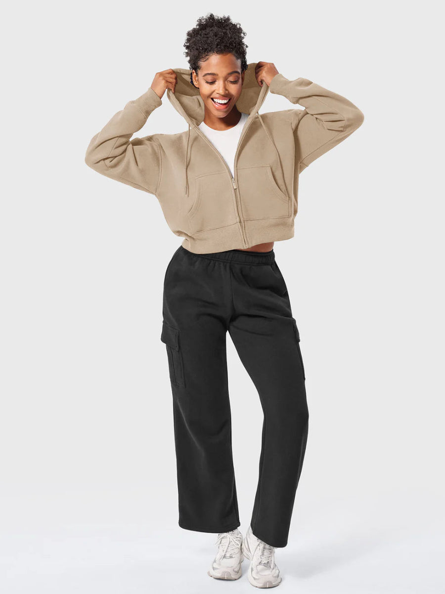 LeveFit™ CloudZip Hoodie – Coffee Grey - LEVEFIT