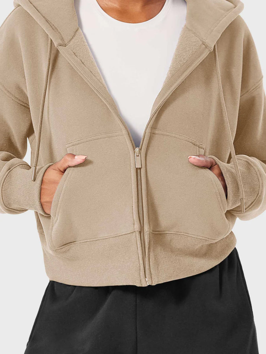 LeveFit™ CloudZip Hoodie – Coffee Grey - LEVEFIT