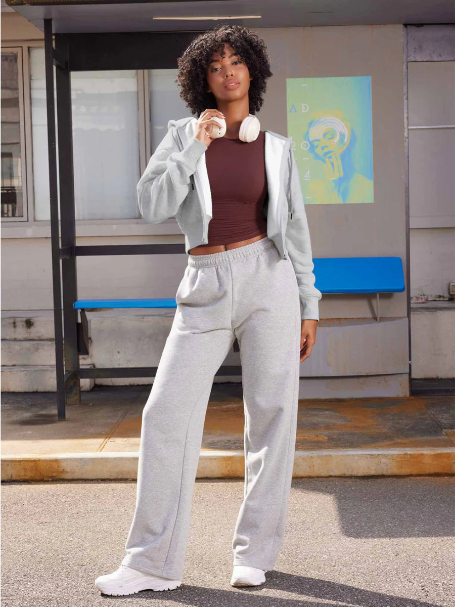 LeveFit™ CloudZip Hoodie – Hellgrau - LEVEFIT