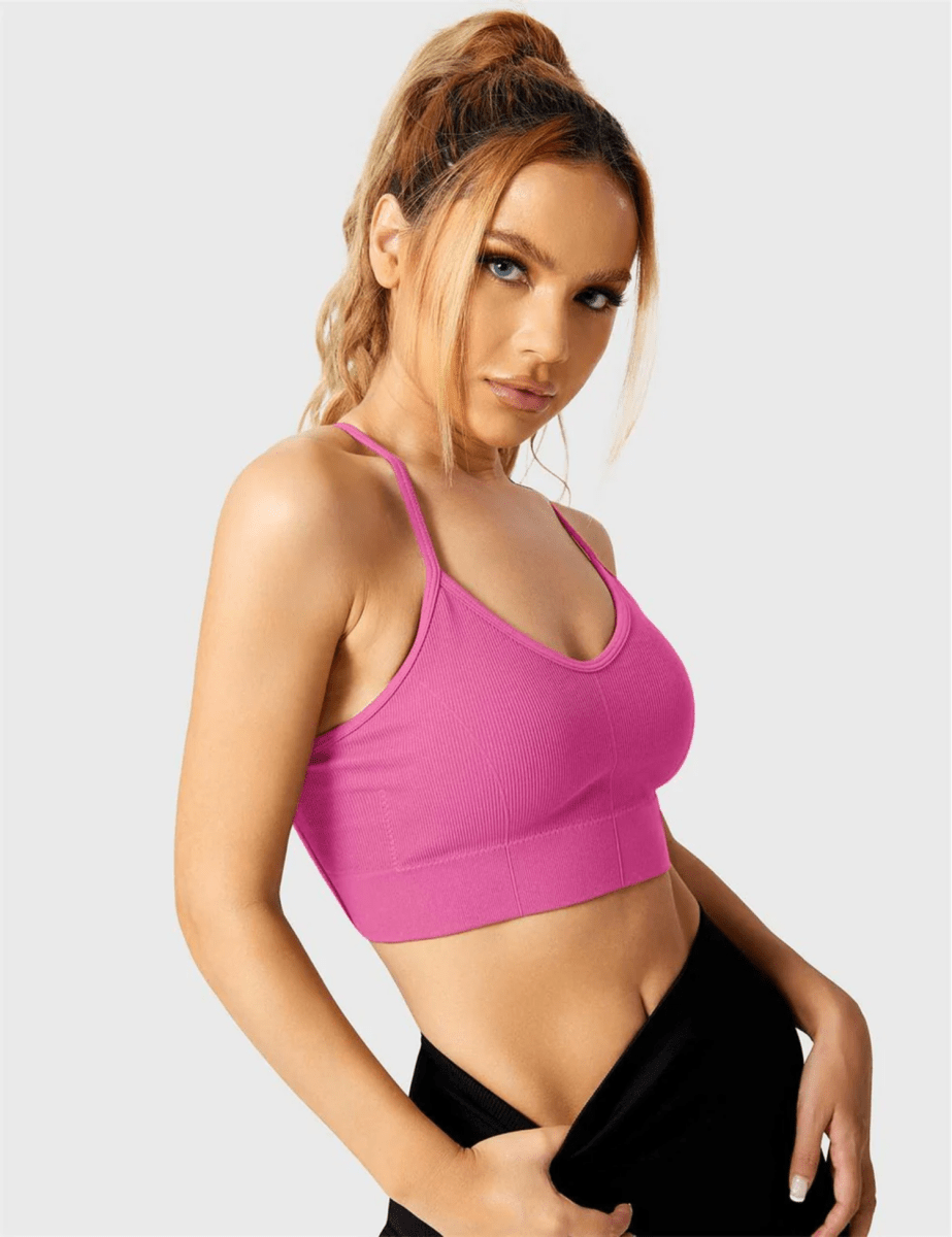 LeveFit™ LUMEA Crossback Top – Rosa - LEVEFIT