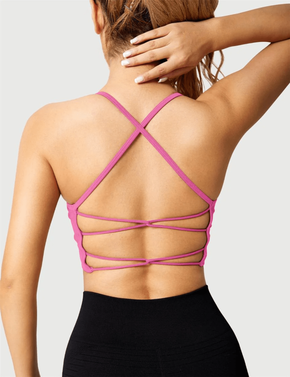 LeveFit™ LUMEA Crossback Top – Rosa - LEVEFIT