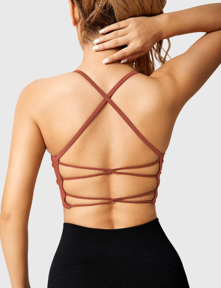 LeveFit™ LUMEA Crossback Top – Rostrot - LEVEFIT