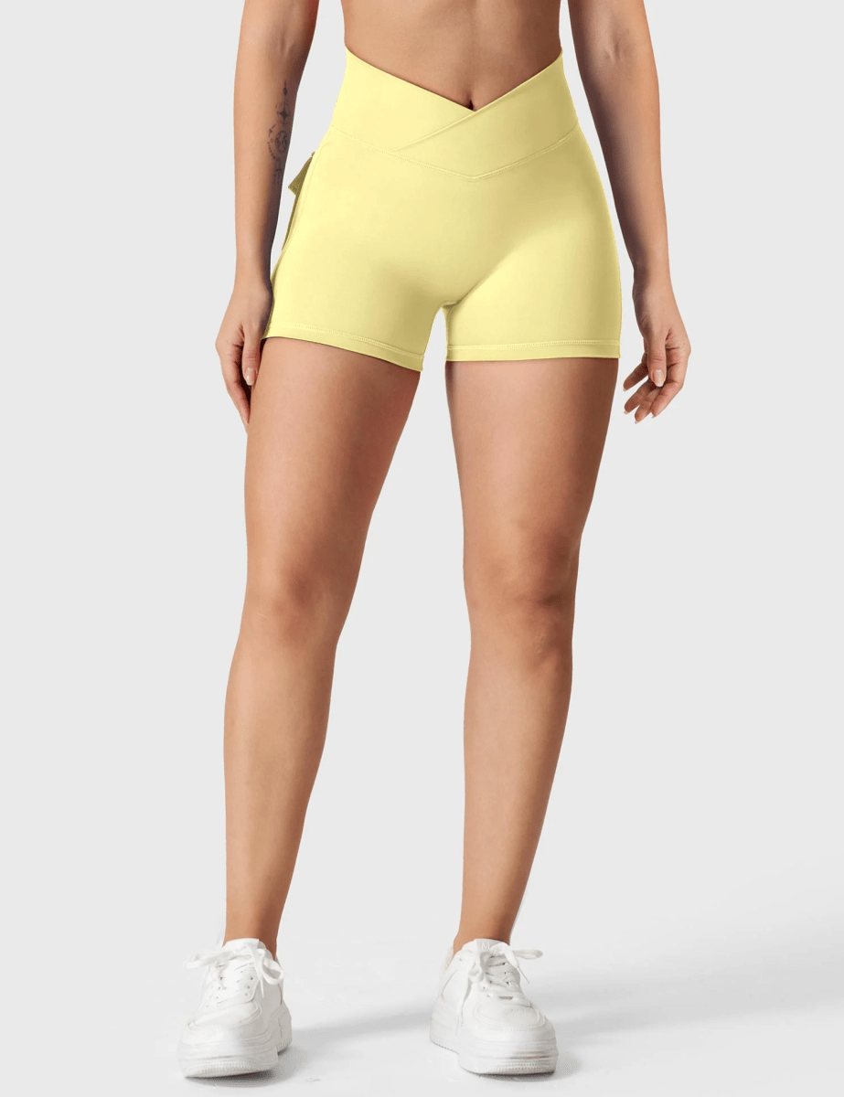 LeveFit™ MILLA Shorts 4.5" – Vanilla Yellow - LEVEFIT